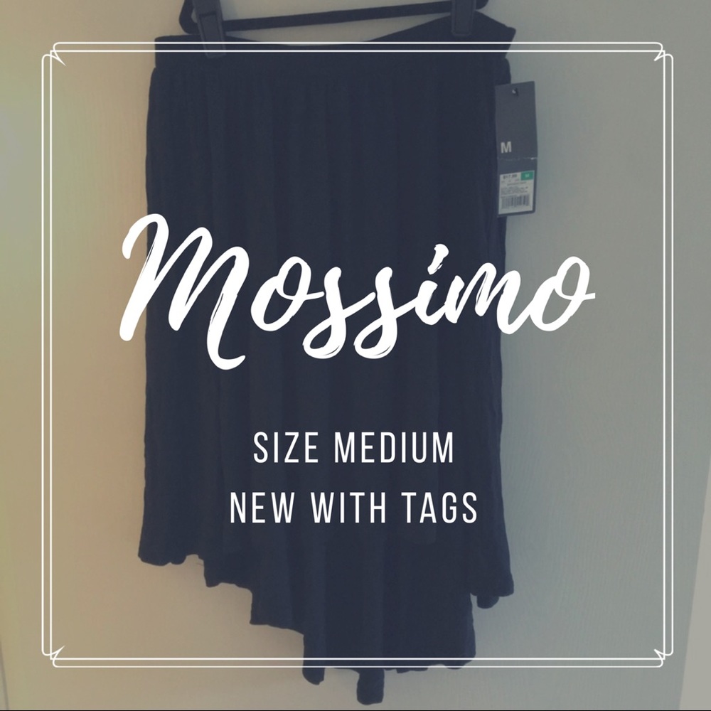 NWT Mossimo Black High Low Ho/Lo Skirt Dress